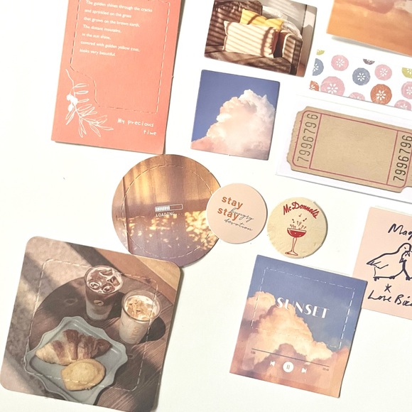 🏷️ aesthetic sunset clouds paper coated cards & frames scrapbooking - Picture 11 of 11
